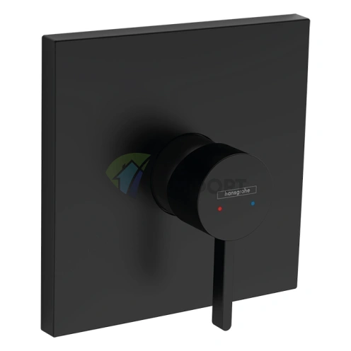 Встраиваемый однорычажный смеситель Hansgrohe Finoris в матовом черном цвете (76615670) - фото 1