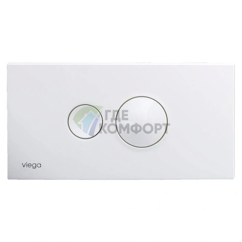 Кнопка смыва Viega Visign for Style 10 596316 белая - фото 1