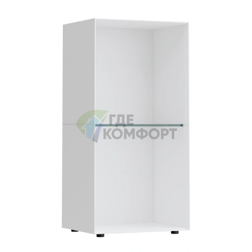 Напольный шкаф Laufen Palomba белый матовый со стеклянной полкой 55x22 см (4.0710.3.180.220.1) - фото 1