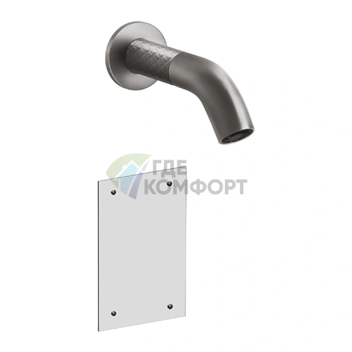 Электронный настенный смеситель GESSI 316 INTRECCIO в цвете Steel Brushed (54114#239) - фото 1