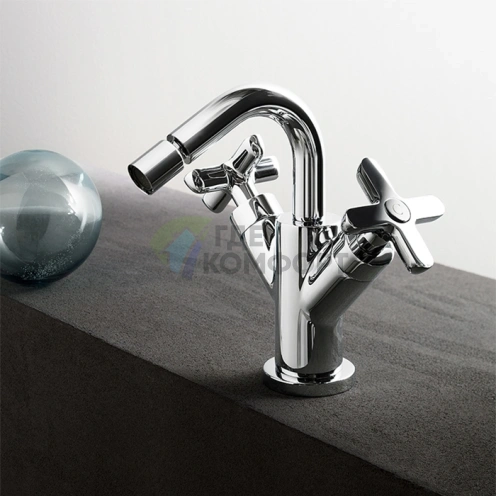 Смеситель для биде Fantini Icona Classic с донным клапаном, хром (53 02 R062F) - фото 1