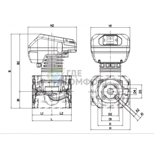 Насос циркуляционный промышленный DAB EVOPLUS B 120/280.50 M (60150974) ДАБ - фото 2