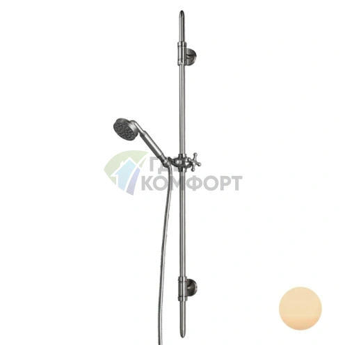Душевой гарнитур BOSSINI со штангой и ручным душем в цвете античная латунь (D19001.022) - фото 1