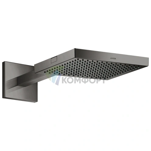 Верхний душ AXOR SHOWERS 240x240 мм с настенным держателем, полированный черный хром (10925330) - фото 1