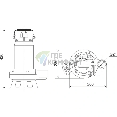 Дренажный насос Aquario Grinder-200 - фото 2