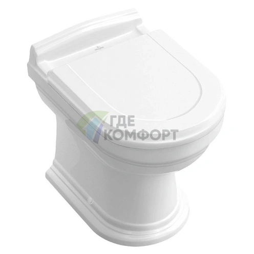 Унитаз приставной Villeroy & Boch Hommage 6663R210R2 (белый star white) - фото 1