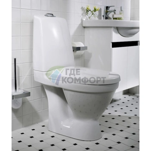 Унитаз-компакт Gustavsberg Nautic 5510 с жесткой крышкой - фото 5