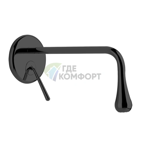 Gessi Goccia Встраиваемый Однорычажный Смеситель для Раковины, Черный, Излив 250 мм (33686#299) - фото 1