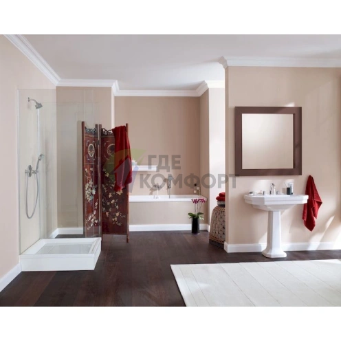 Смеситель Grohe BauClassic для ванны с душем: душем в комплекте - фото 2