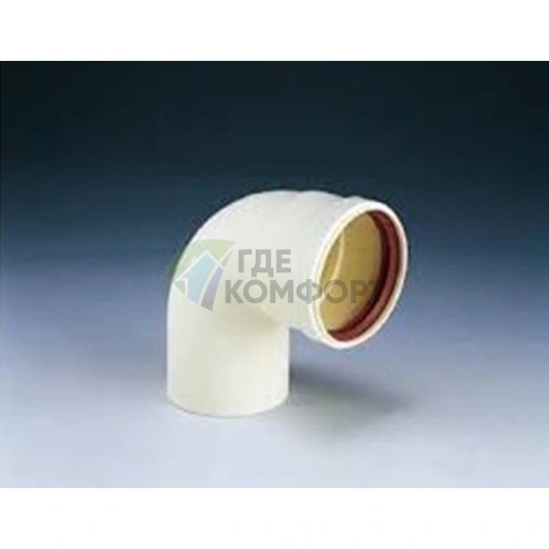 Колено коаксиальное 90гр-80/125 мм Ferroli - фото 1