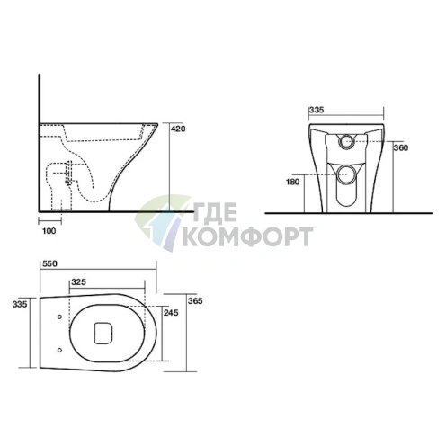 Унитаз приставной Kerasan Aquatech 371601 - фото 7
