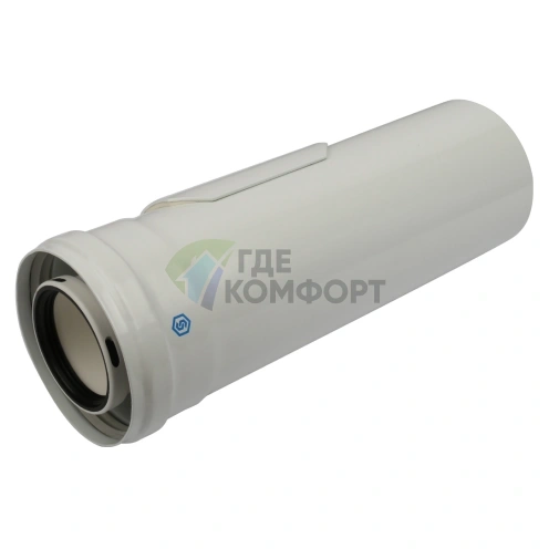 Элемент дымохода конденсационного Stout DN60/100 м/п PP-AL 310 мм с инспекционным окном SCA-8610-010310 - фото 1