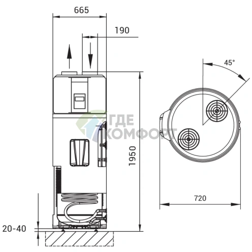 Бойлер косвенного нагрева Hajdu HB 300 C с тепловым насосом - фото 3