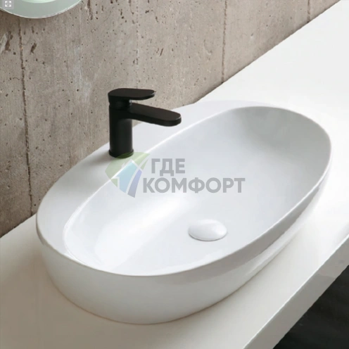 Накладная раковина AZZURRA ELEGANCE 70x42 см, белая - фото 2