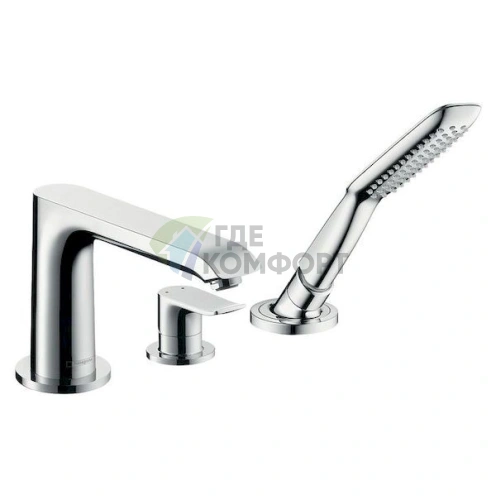 Смеситель Hansgrohe Metris для установки на борт ванны - фото 1