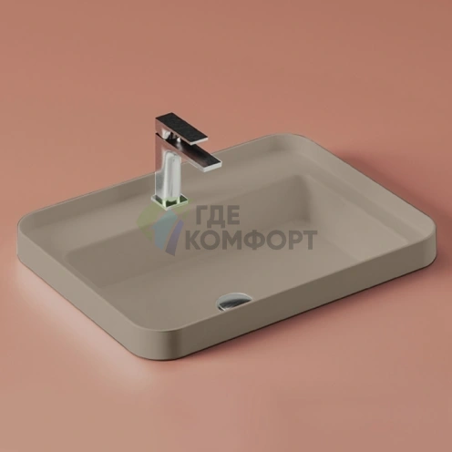 Раковина Artceram Fuori Scala 60х45 см встраиваемая без перелива, цвет Matera (TFL034 41 00) - фото 1