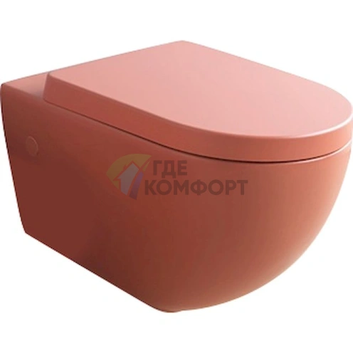 Унитаз подвесной ArtCeram File FLV001 rosso corallo - фото 1