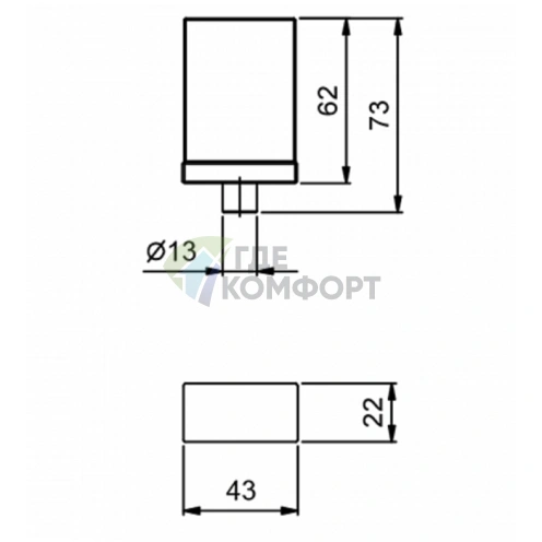 Ручка для смесителя Fantini Venezia из муранского стекла хром-красный (29 02 N448CC) - фото 2