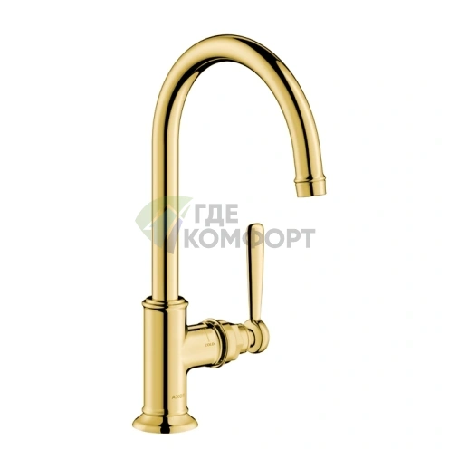 Смеситель для раковины AX Montreux с изливом 175 мм в полированном золоте (16518990) - фото 1