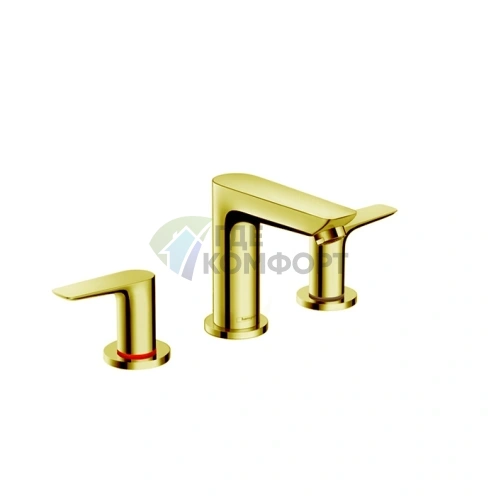 Смеситель для раковины Hansgrohe Talis E на 3 отверстия с донным клапаном, цвет золото (71733990) - фото 1