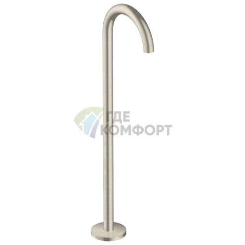 Напольный излив для ванны AX Uno (226 мм, шлифованный никель) (38412820) - фото 1