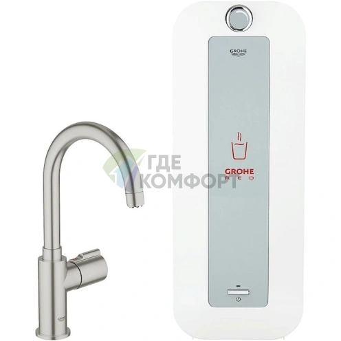 Смеситель Grohe Red Mono 30080DC0 с мгновенным водонагревателем - фото 1
