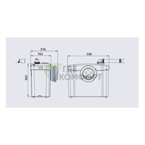 Канализационный насос с измельчителем SFA Sanibroyeur - фото 5