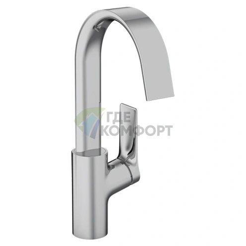 Смеситель Hansgrohe Vivenis для раковины: однорычажный с поворотным изливом и донным клапаном в хроме (75030000) - фото 1