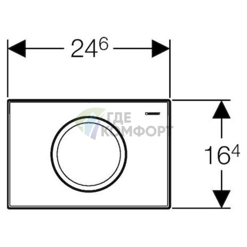 Кнопка смыва Geberit Delta 11 хром - фото 2