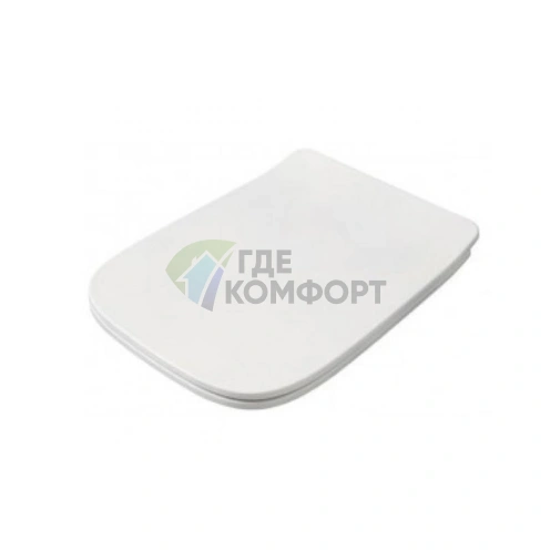 Сиденье для унитаза Artceram A16 с микролифтом: белое матовое, хромированные петли (ASA002 05 71) - фото 1