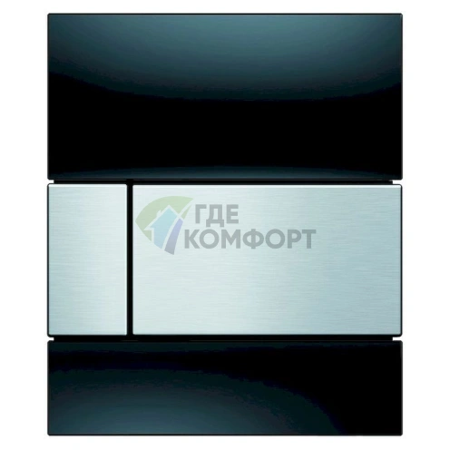 Кнопка смыва для писсуара TECE Square Urinal 9242806, черное сатинированное стекло - фото 1