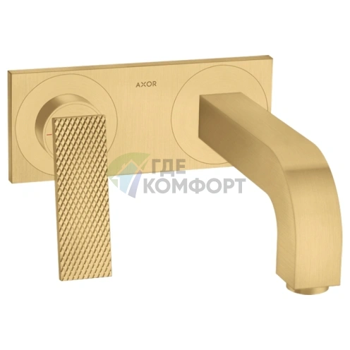 Настенный смеситель для раковины AX Citterio: шлифованное золото (пан/тек) (39171250) - фото 1