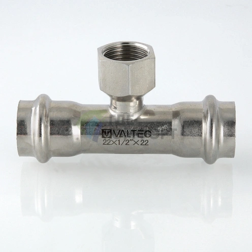 Пресс-тройник с внутренней резьбой 54 х 1 1/4 х 54 мм из нержавеющей стали VTi.932.I.540754 VALTEC (ВАЛТЕК) - фото 9