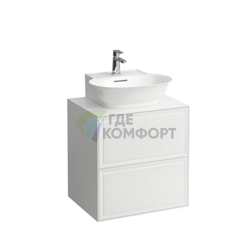 Подвесная тумба Laufen New Classic 580х450х600 мм, белая глянцевая, 2 ящика (для раковины 816852) (4.0600.4.085.631.1) - фото 1