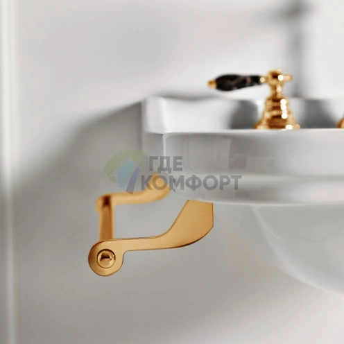Полотенцедержатель Kerasan Waldorf боковой 40 см золото (740891oro) - фото 1