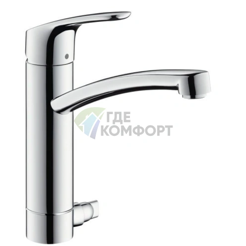 Смеситель для кухни Hansgrohe Focus с поворотным изливом и запорным вентилем (31803000) - фото 1