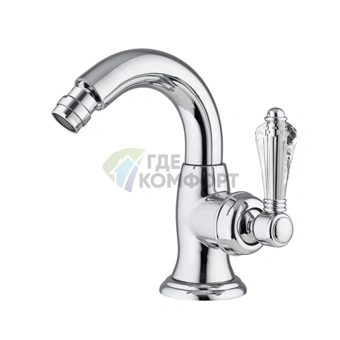 Смеситель для биде Nicolazzi Cristallo с донным клапаном, хром (3455CR33C) - фото 1