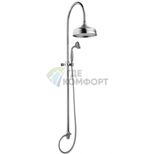 Душевая стойка Nicolazzi Doccia с верхним и ручным душем, переключателем, хром (5712WSCR20) - фото 1