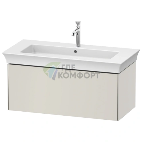 Подвесная тумбочка Duravit White Tulip с выдвижным ящиком, Nordic White Satin matt (410x984x458 мм) (WT424203939) - фото 1
