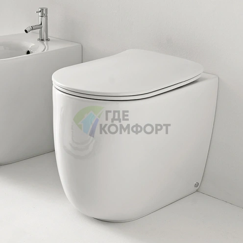 Унитаз подвесной Kerasan Nolida безободковый 55x35 см, белый глянец (531801) - фото 1