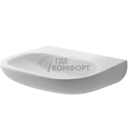 Медицинская раковина Duravit D-Code без перелива и отверстия 550x430 мм белого цвета (23115500702) - фото 1