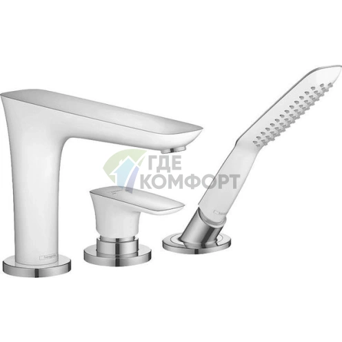 Смеситель Hansgrohe PuraVida 15432000 для установки на борт ванны - фото 1