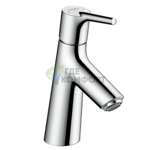 Смеситель для раковины Hansgrohe Talis S 80 — хром, донный клапан, излив 97 мм (72010000) - фото 1