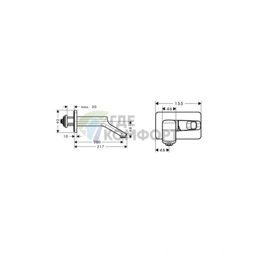 Смеситель для раковины AX Urquiola стальной (11026800) - фото 2
