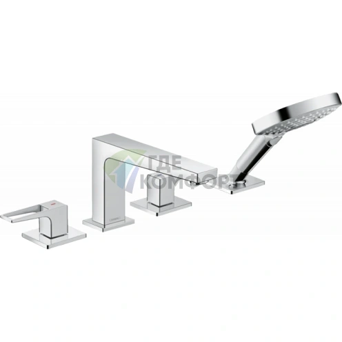 Смеситель Hansgrohe Metropol для ванны с ручным душем 3jet, хром (74553000) - фото 1