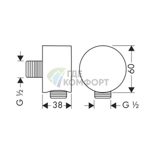 Душевая система AX Starck Fixfit со шланговым подключением в хромированном исполнении (27451000) - фото 2