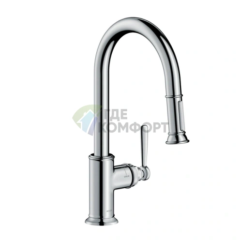 Смеситель для кухни AX Montreux однорычажный с выдвижным душем (16581800) - фото 1