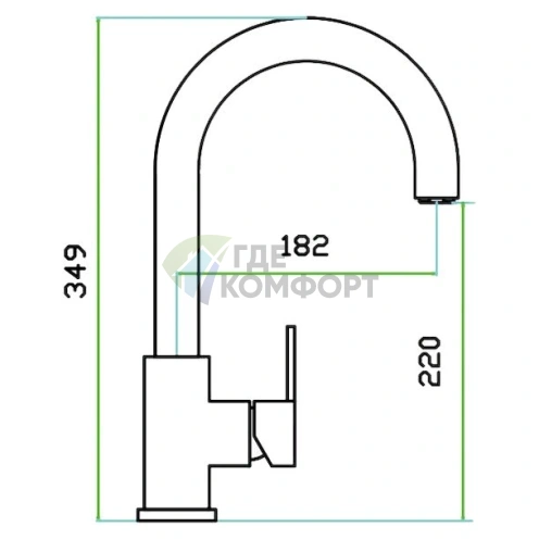Смеситель Zorg Pylos для кухни из нержавеющей стали - фото 2