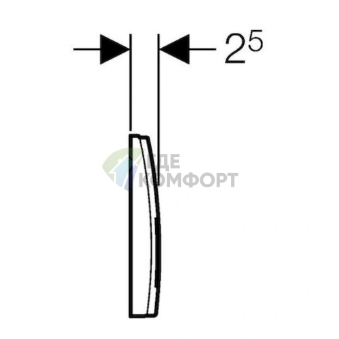 Кнопка смыва Geberit Delta 50 115.135.46.1 в матовом хроме - фото 3