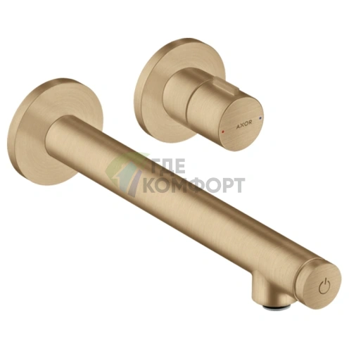 Смеситель для раковины AX Uno Select настенный, цвет шлифованная бронза (45113140) - фото 1